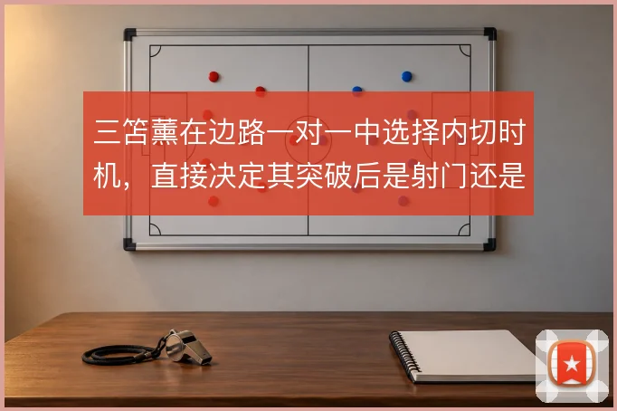 三笘薰在边路一对一中选择内切时机,直接决定其突破后是射门还是传球